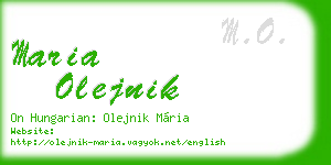 maria olejnik business card